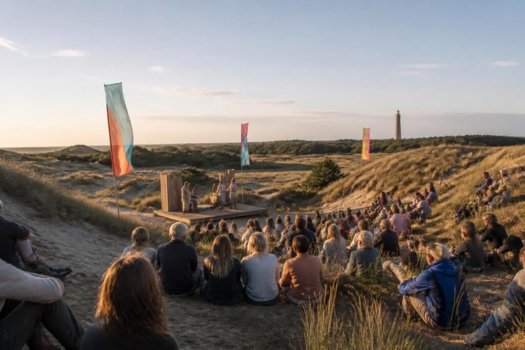 Aufführung in den Dünen beim Oerol auf Terschelling